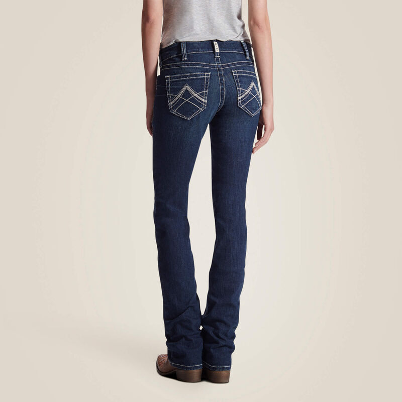 Ariat R E A L mid rise icon stackable straight leg jean