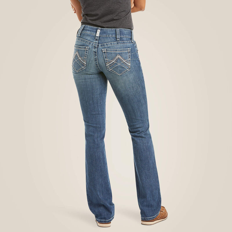 Ariat R E A L mid rise icon stackable straight leg jean