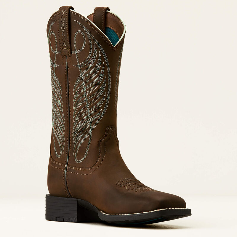 Ariat round up wide square toe boot