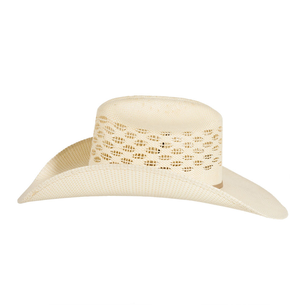 American hat makers Cal |Vented Crown Woven Bangora Straw Cowboy Hat