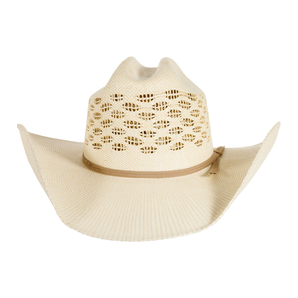 American hat makers Cal |Vented Crown Woven Bangora Straw Cowboy Hat