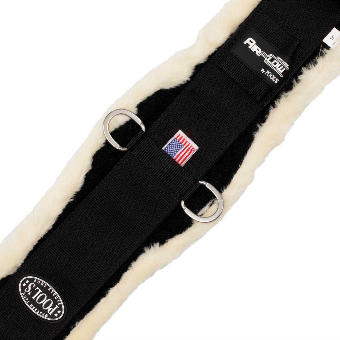 Pool's airflow comfort western girth with synthetic wool PLH00008