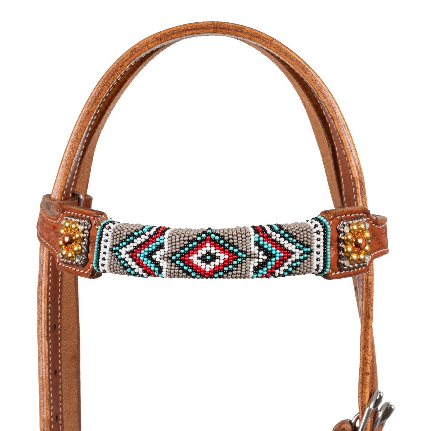 Pool's bridle with navajp beaded decorations PLH01007
