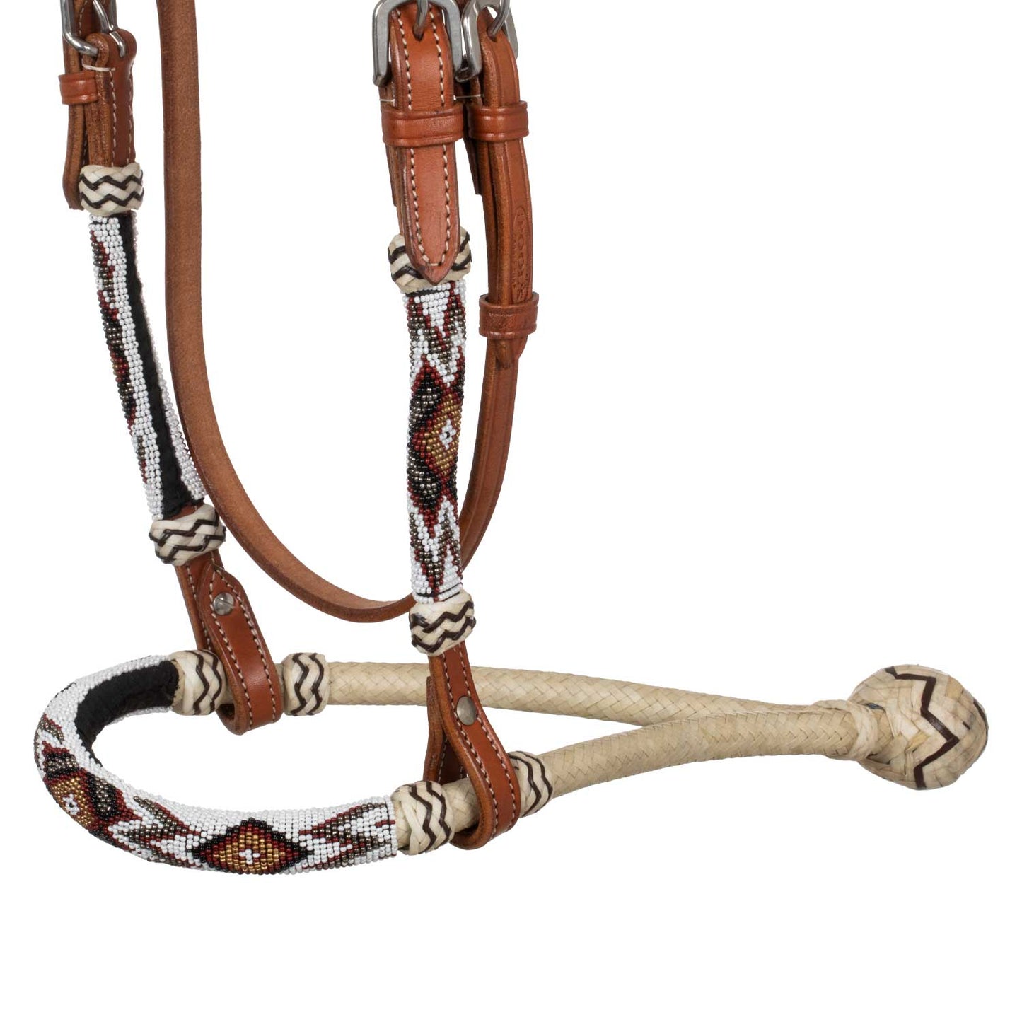 Pool's bridle with southwest decorations and cotton mecate reins PLH01013