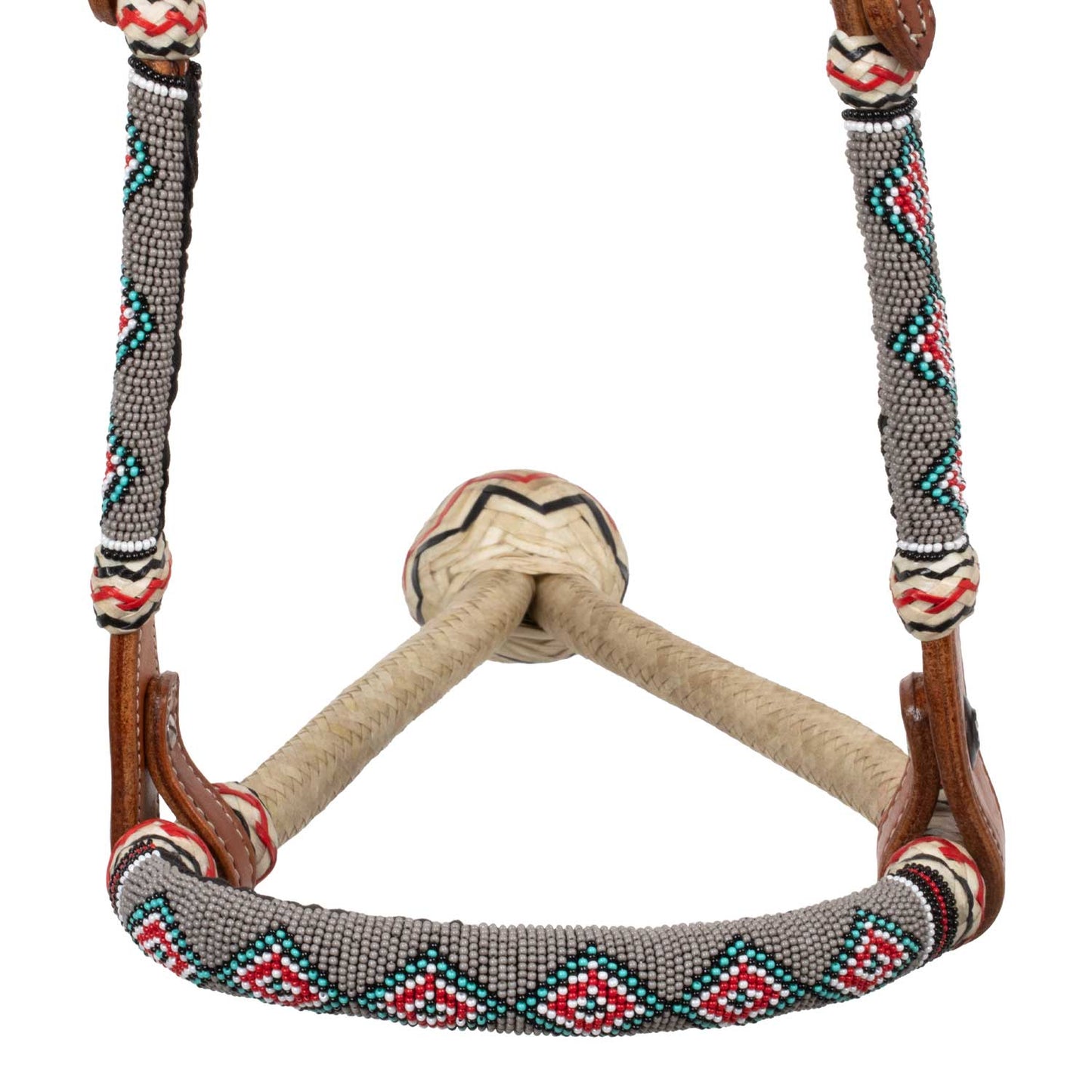 Pool's sand pearls bosal set with cotton mecate reins PLH01020