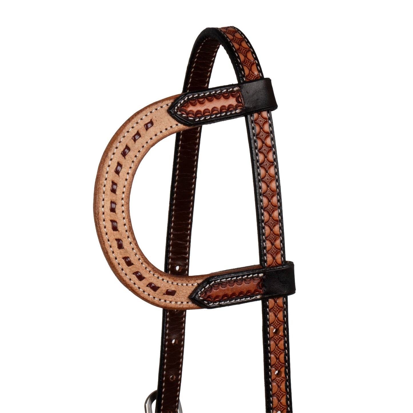 Pool's 2 tone one ear western bridle PLH01026