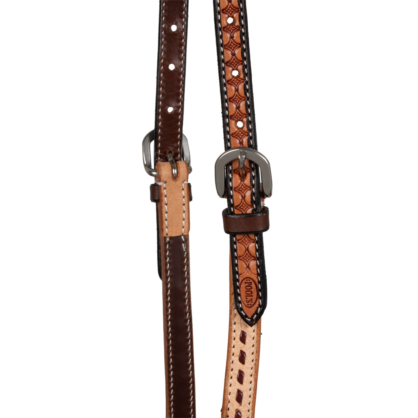 Pool's 2 tone one ear western bridle PLH01026