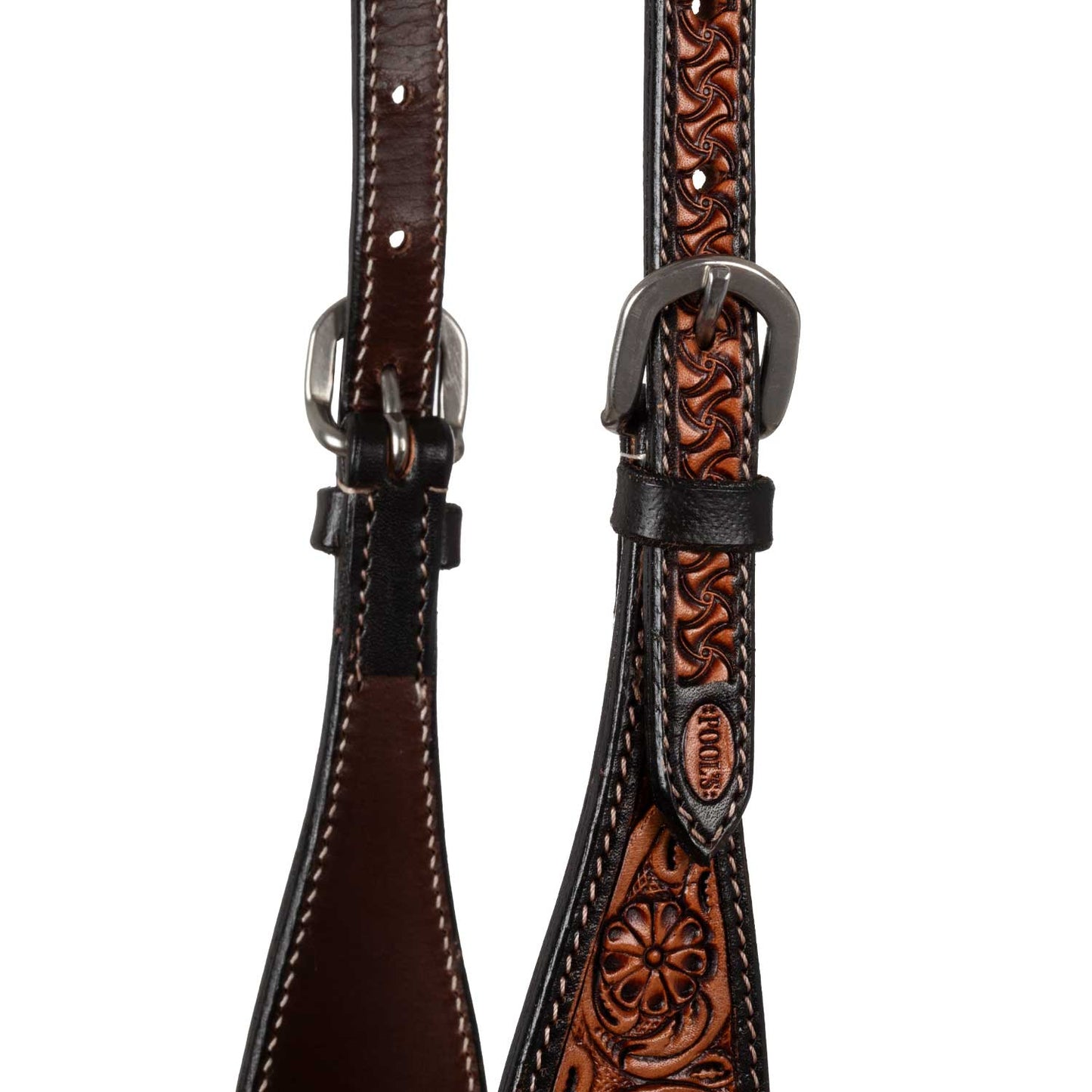 Pool's one ear western bridle floral tooling PLH01031