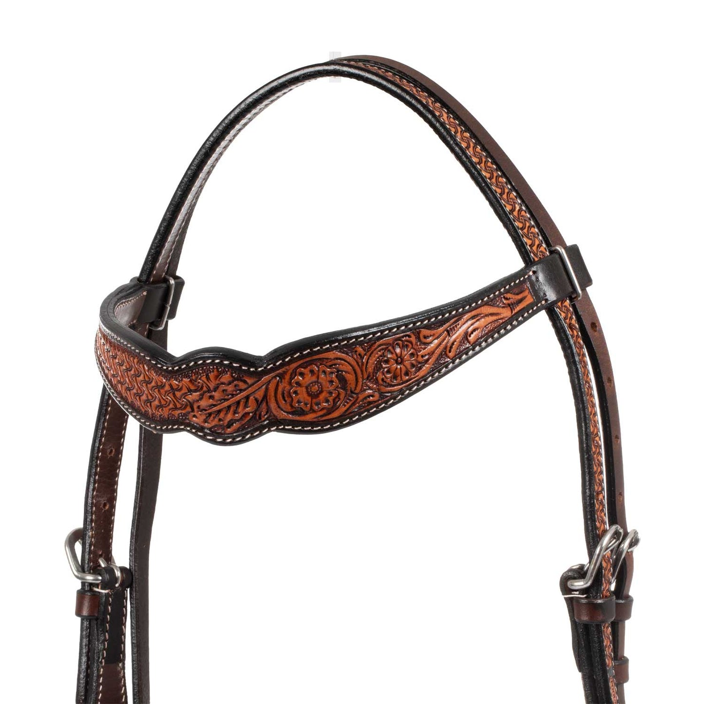 Pool's western headstall flower tooling PLH01032