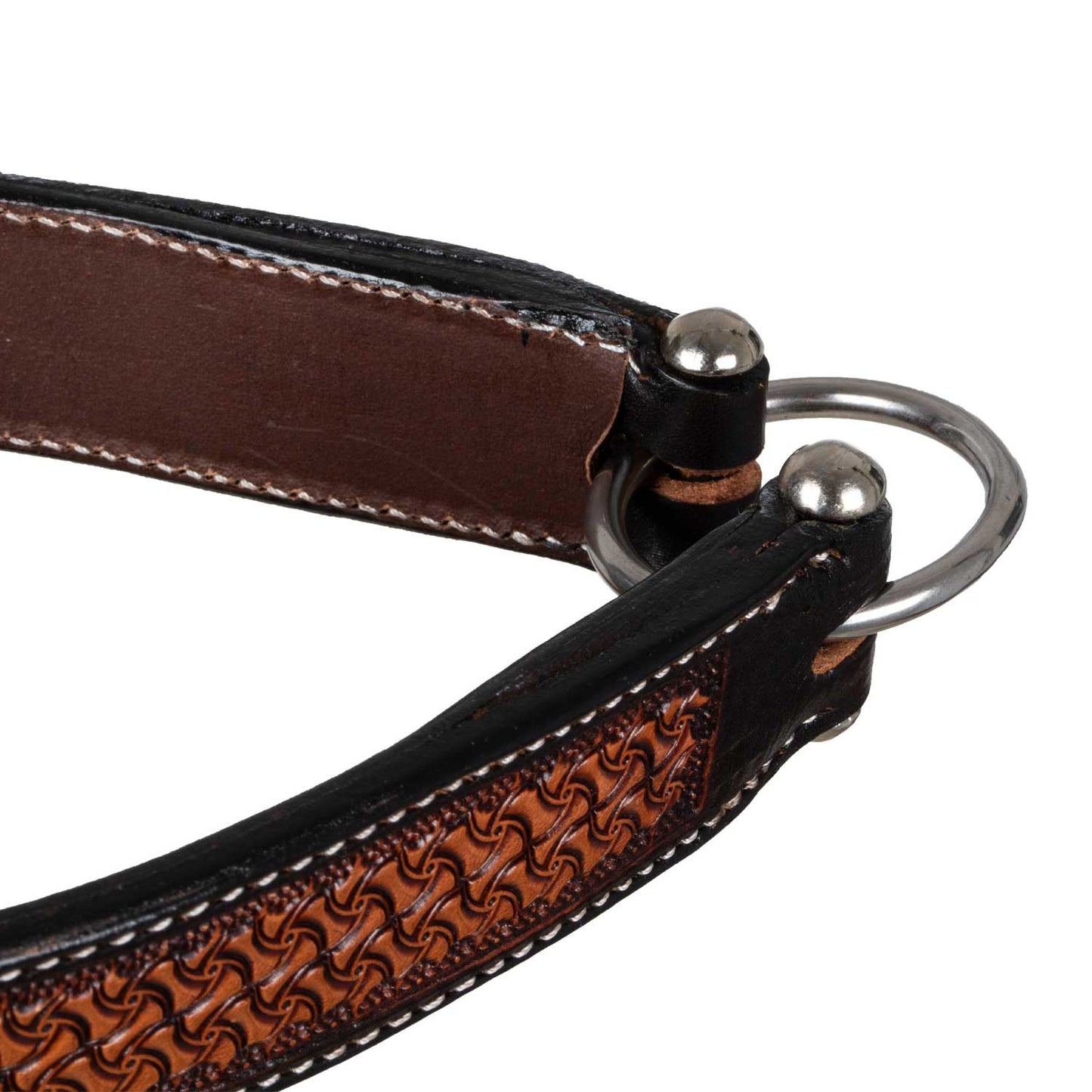 Pool's western noseband with floral tooling PLH01033