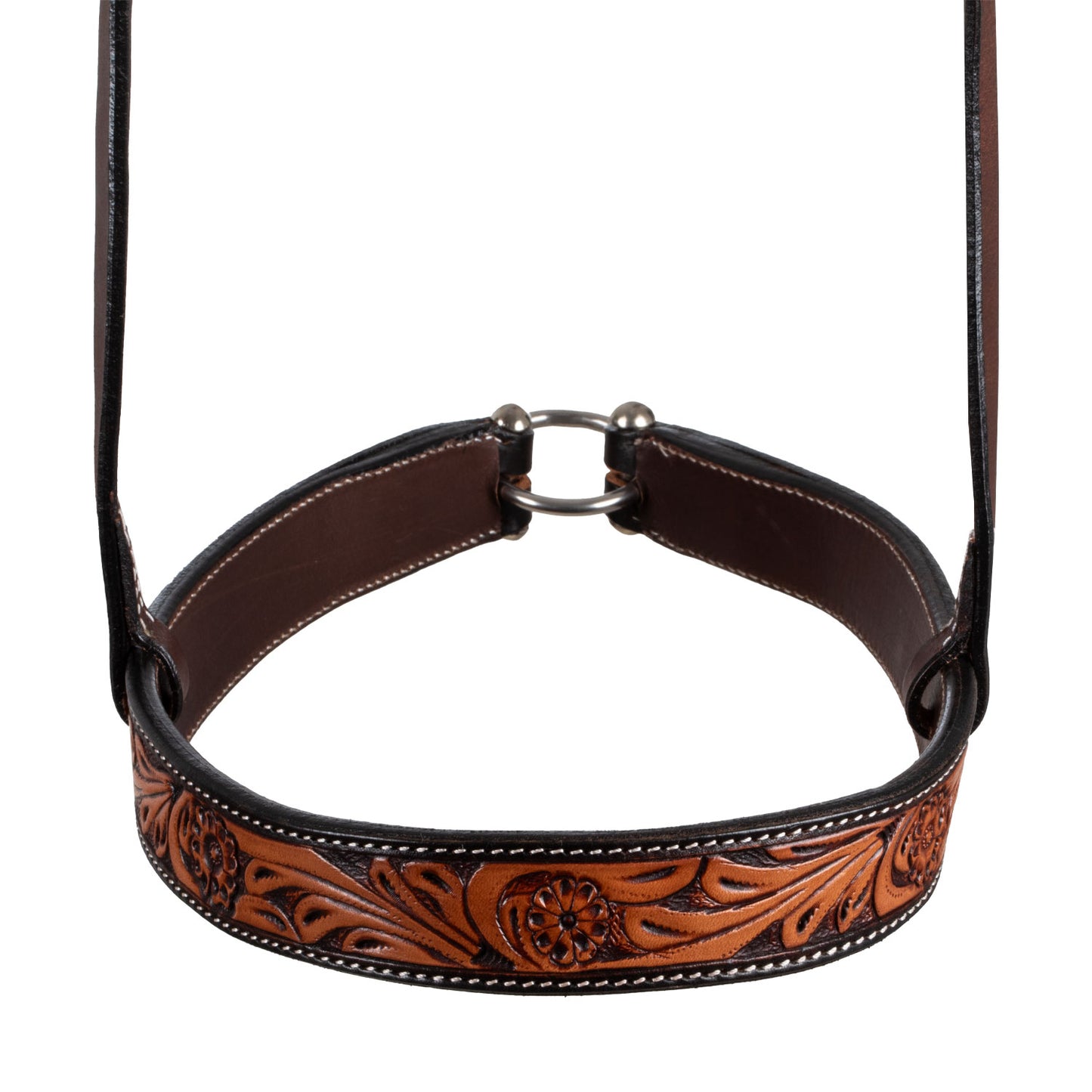 Pool's western noseband with floral tooling PLH01033