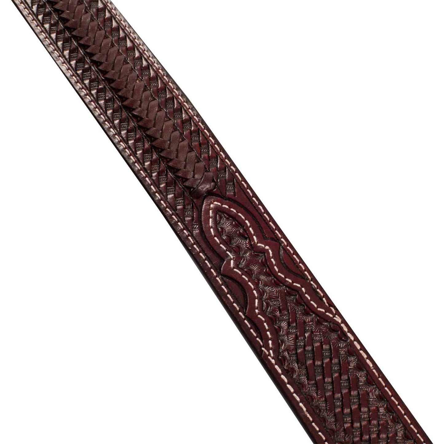 Pool's unisex western belt basket tooled with copper zinc buckle