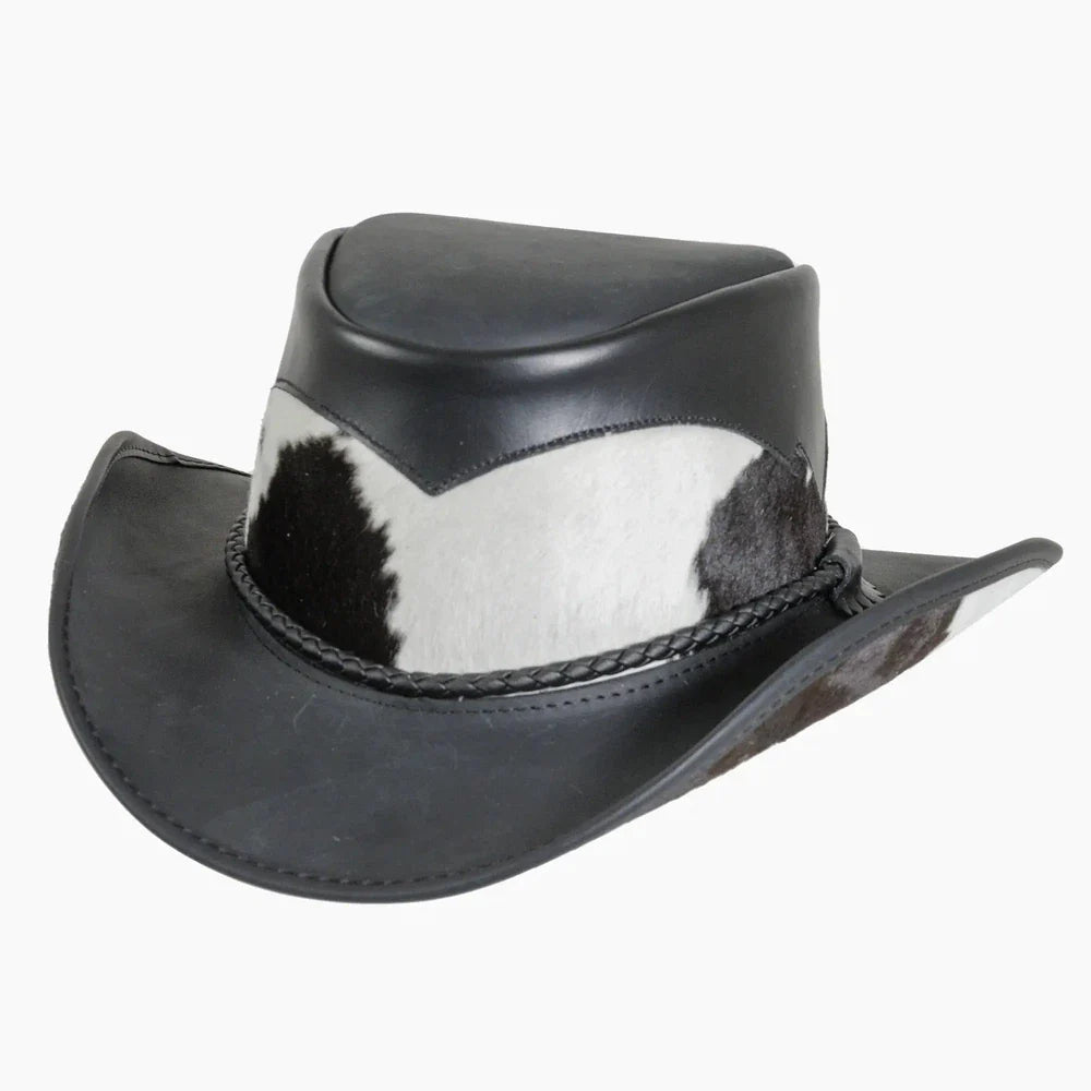 American hat makers Pinto | Leather Cowboy Hat with Calf Accents