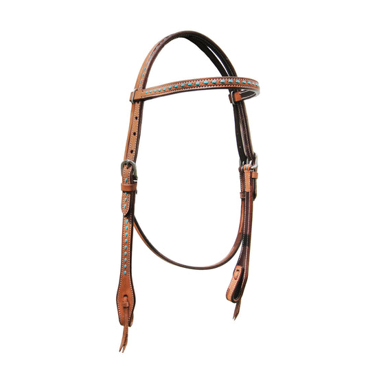 Pool's western headcollar turquoise insert PLH00002