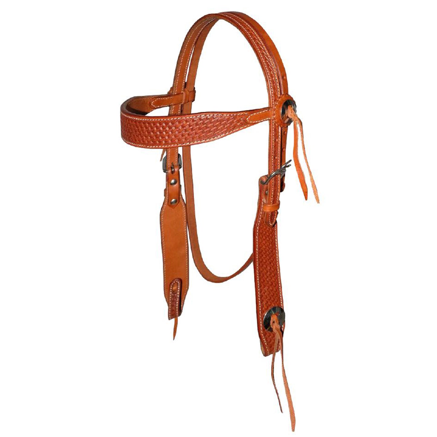 Pool's square headstall with basket tooling PL00309