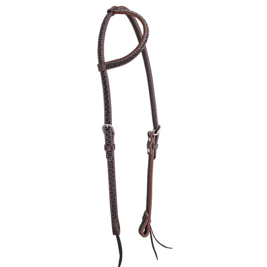 Pool's one ear headstall with snake tooling PL00307