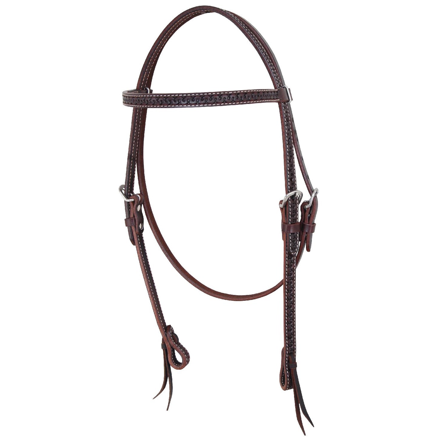 Pool's cross over headstall with snake tooling PL00305