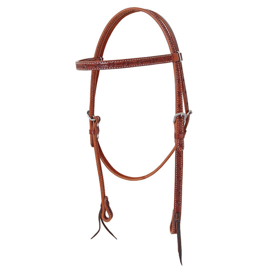 Pool's cross over headstall with barbwire tooling PL00304