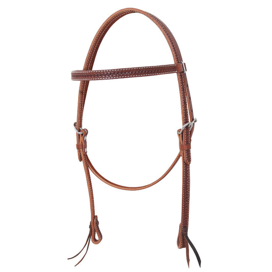 Pool's cross over headstall with basket tooling PL00303