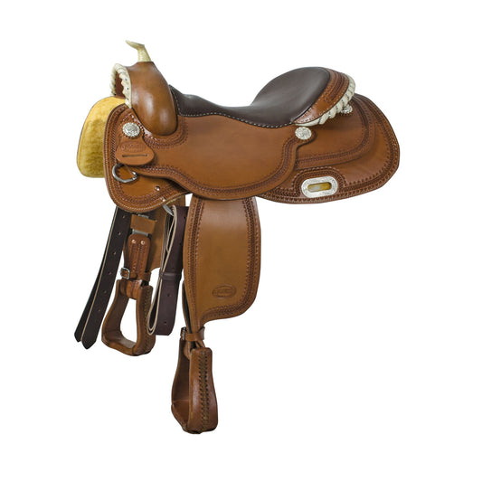Pool's classic reiner rawhide western saddle PL1830