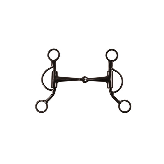 Pool's black iron western bit with short cheeks MO00162C