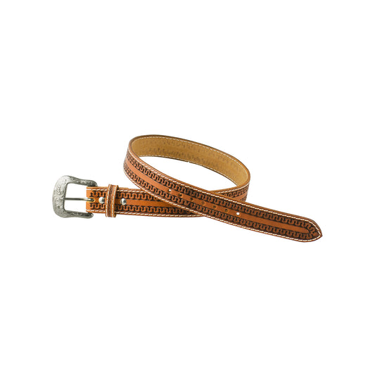 Pool's western leather belt with snake tooling AB00664