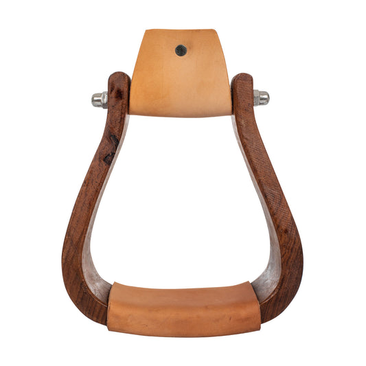 Pool's wooden western stirrups wide bench PL00021