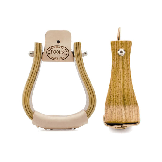 Pool's wooden western stirrups with wide tread VA00760