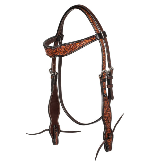 Pool's western headstall flower tooling PLH01032