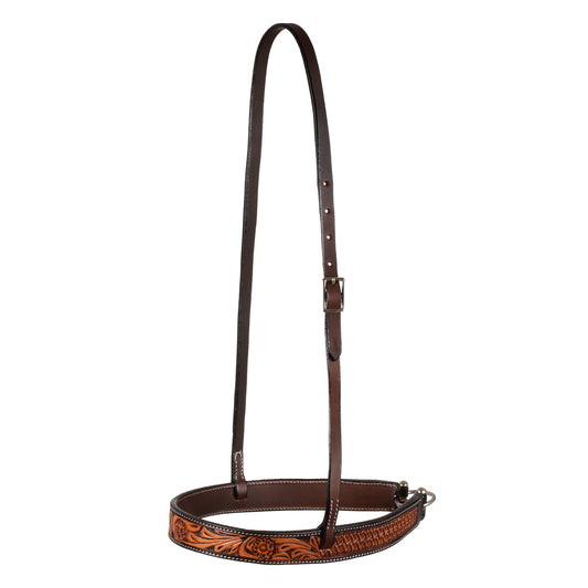 Pool's western noseband with floral tooling PLH01033
