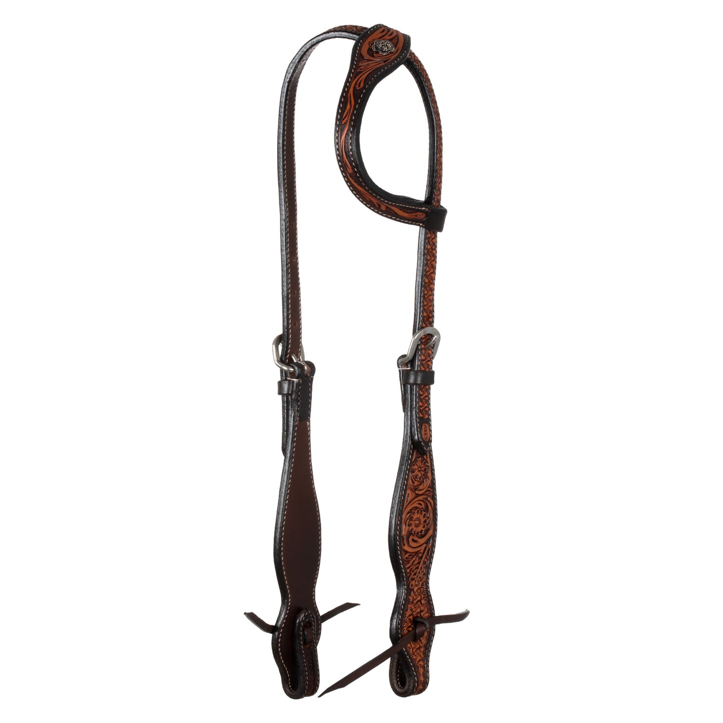 Pool's one ear western bridle floral tooling PLH01031