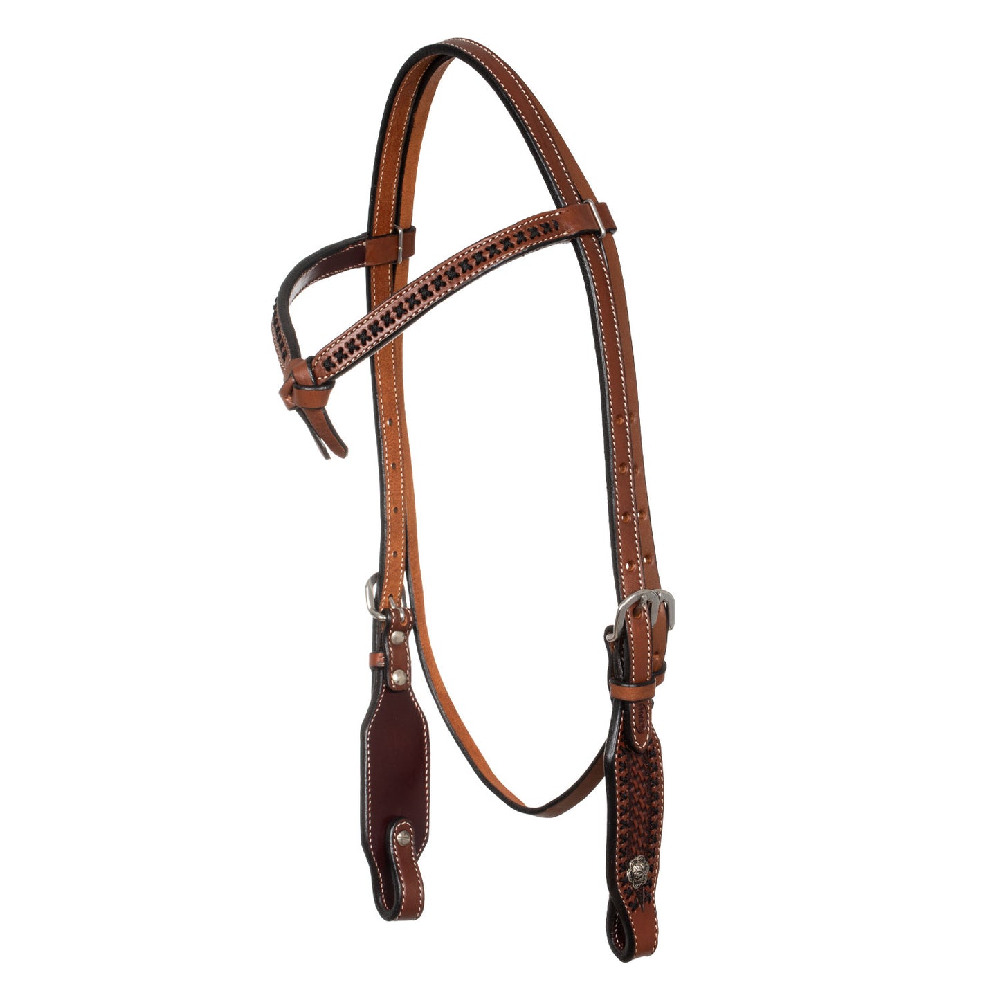 Pool's futurity western bridle with braided browband PLH01021