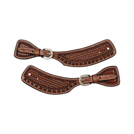 Pool's western spur straps with decorations PLU03001