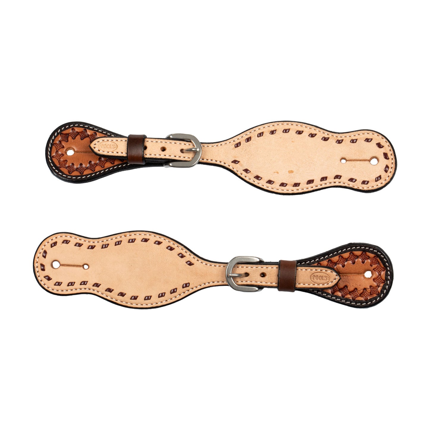 Pool's 2 tone western spur straps PLU03004