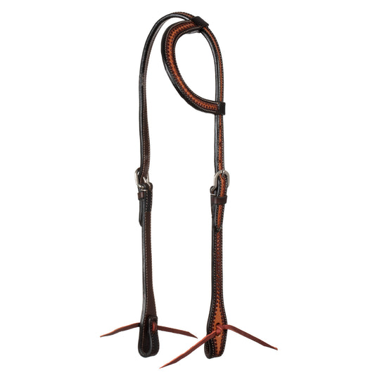 Pool's one ear western bridle snake tooling PLH01039