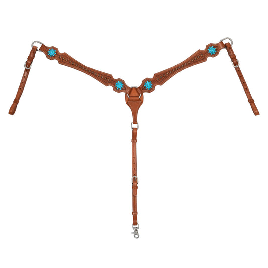 Pool's breastcollar with blue stones PLH02006
