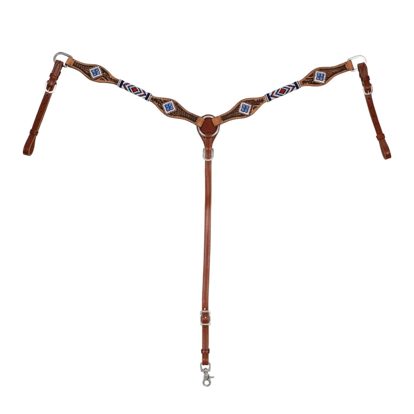 Pool's breastcollar with blue diamond decorations PLH02004