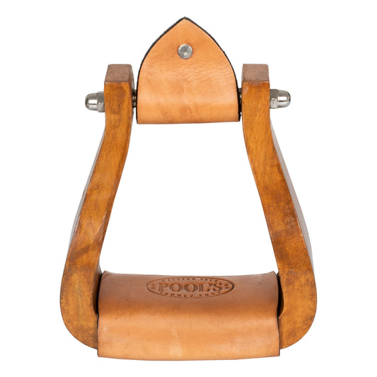 Pool's ys wide wood western stirrups PLH10002