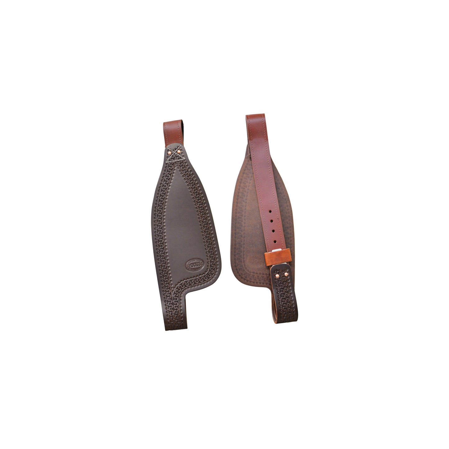 Pool's leather western saddle fenders LK3054