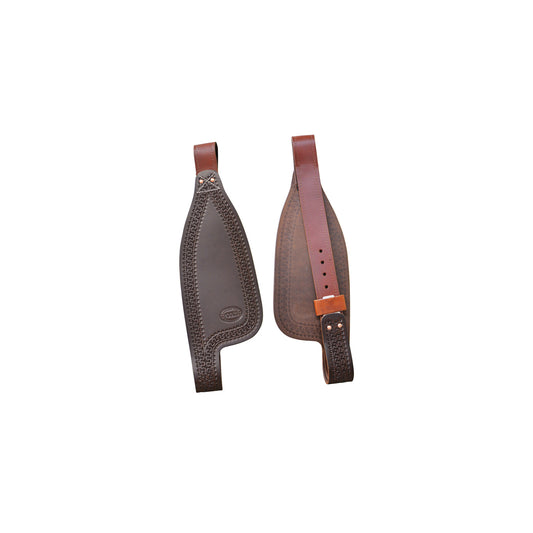 Pool's leather western saddle fenders LK3054