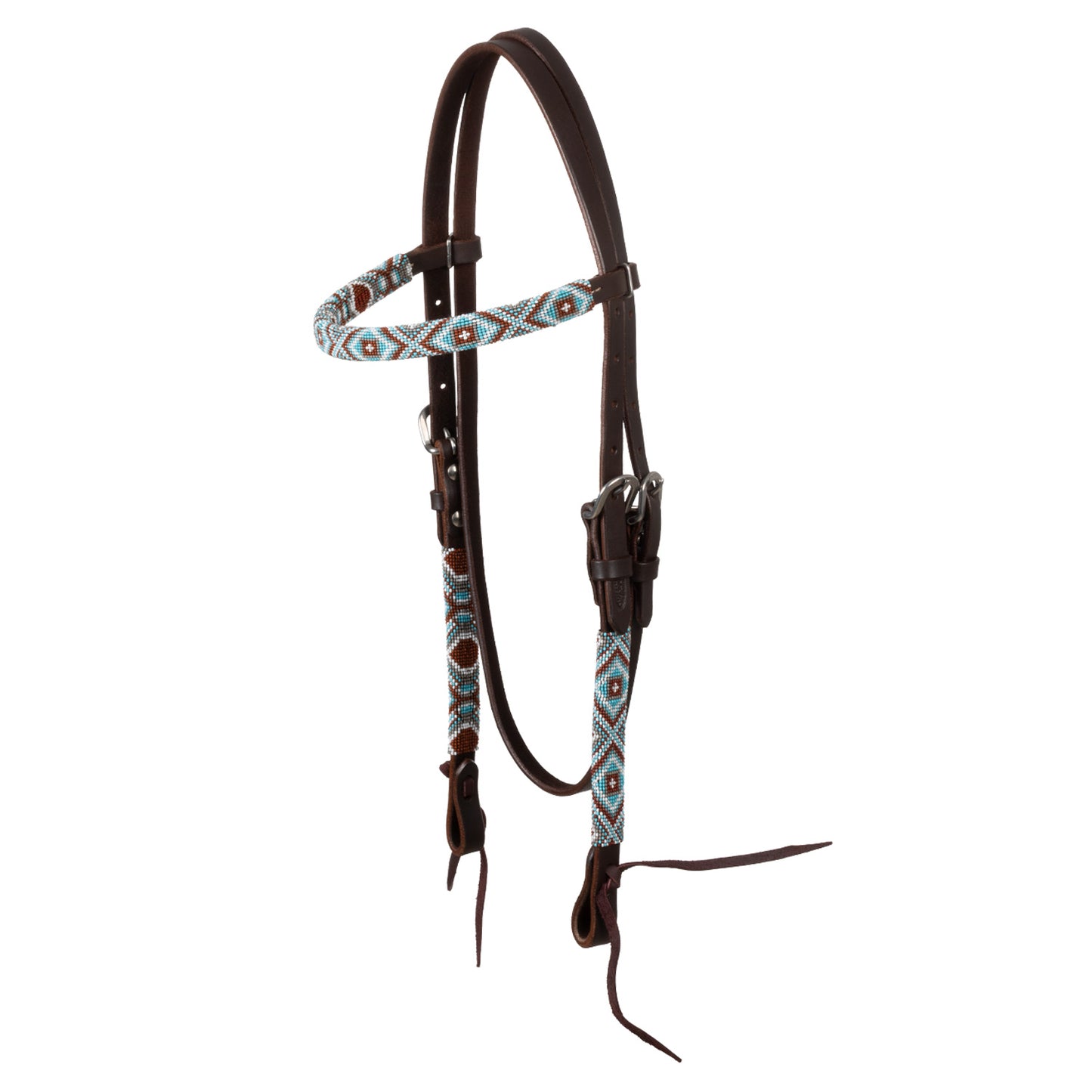 Pool's diamonds beaded oiled western bridle PLH01047