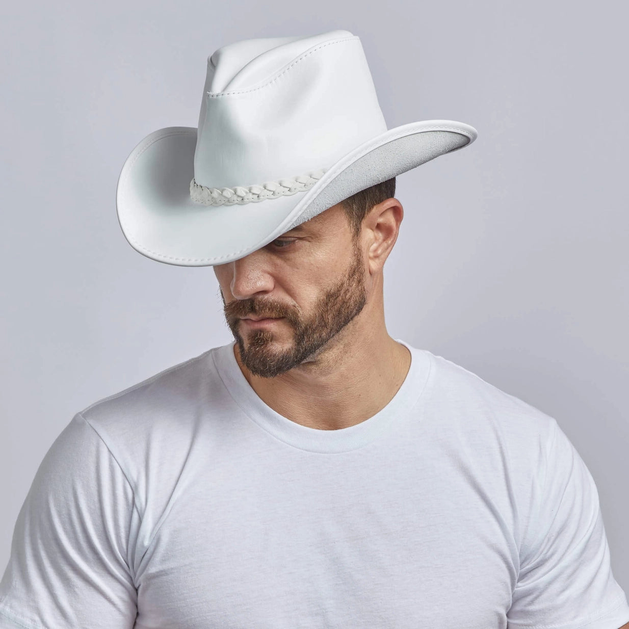 American hat makers Blizzard | White Leather Cowboy Hat