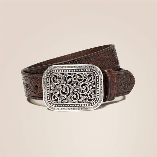 Ariat rhinestone filigree belt