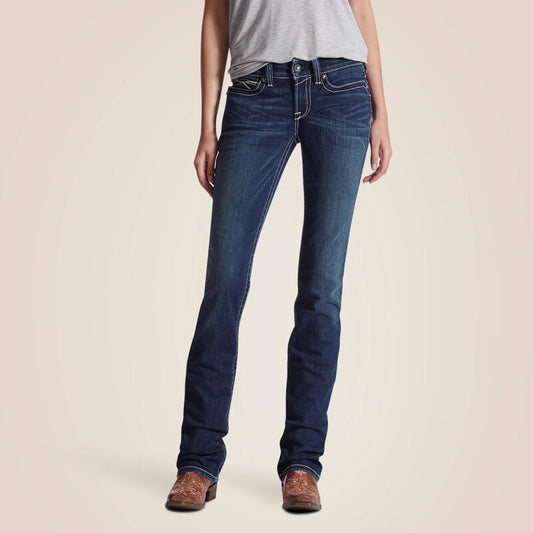 Ariat R E A L mid rise icon stackable straight leg jean