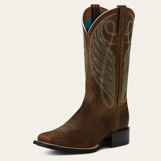 Ariat round up wide square toe boot