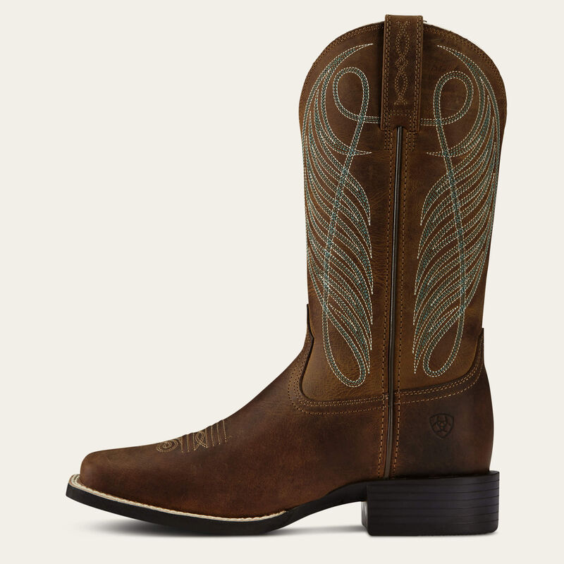 Ariat round up wide square toe boot