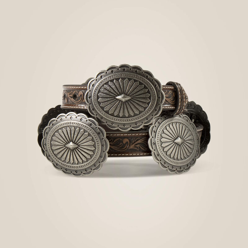 Ariat oval concho diamond belt