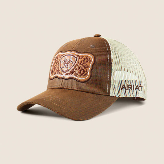 Ariat floral leather patch cap