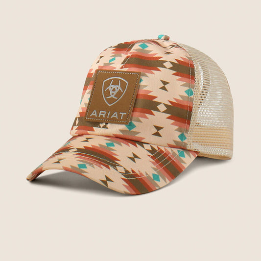 Ariat southwest print logo patch cap