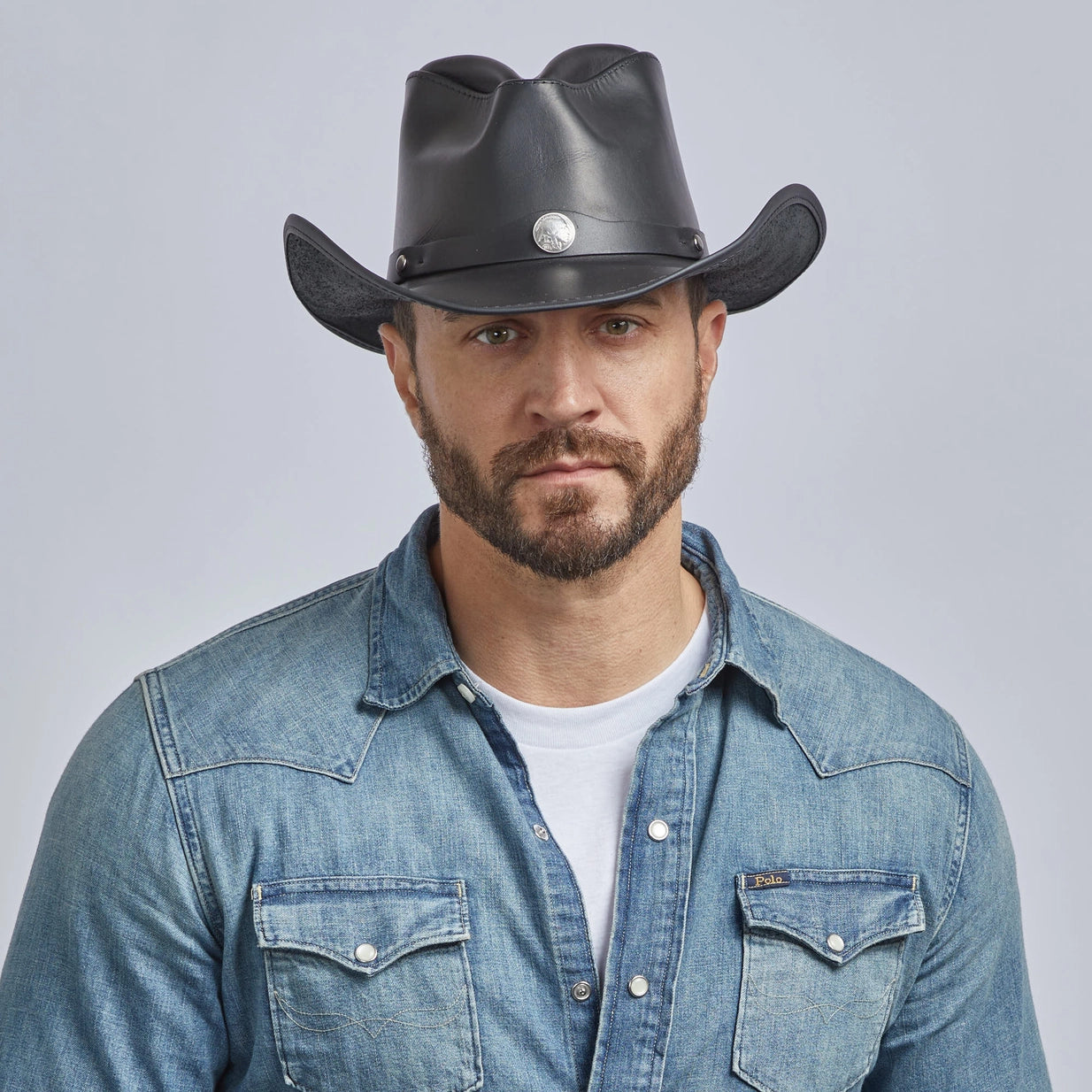 American hat makers Western | American Leather Cowboy Hat